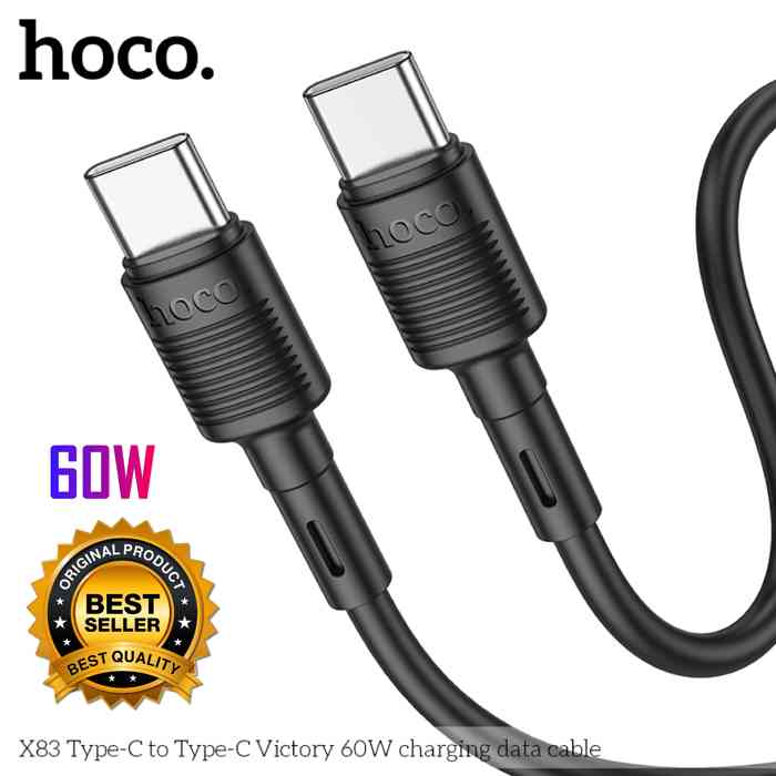 Hoco X83 60W Type-C to C charging data cable 1m